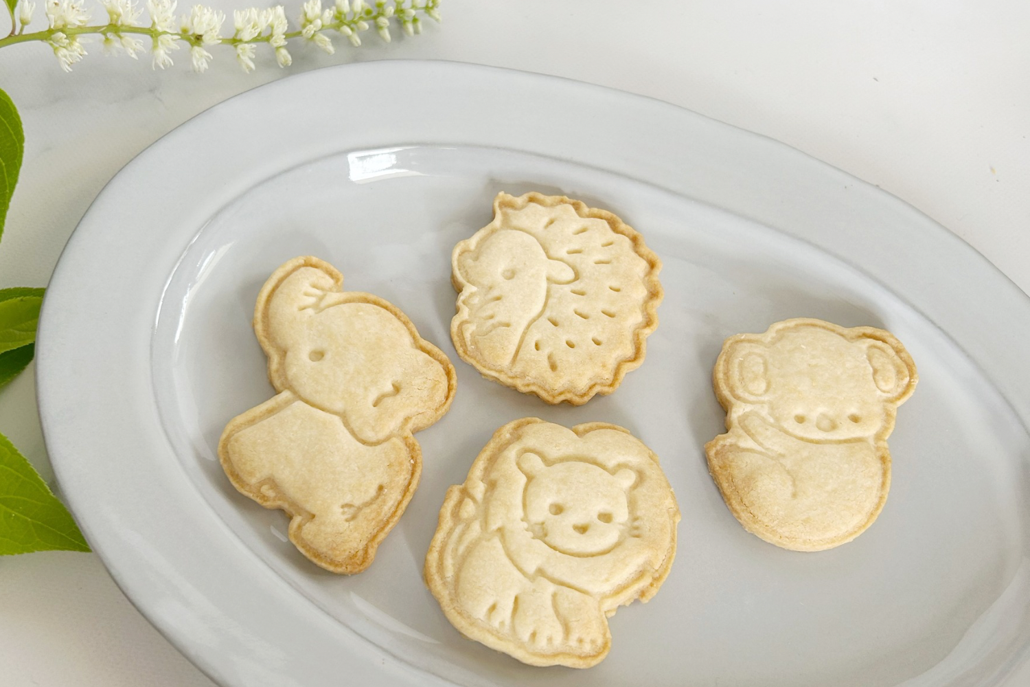 花屋がつくる！ミモザと桜のフラワーおはぎと動物のヴィーガンクッキーのセット